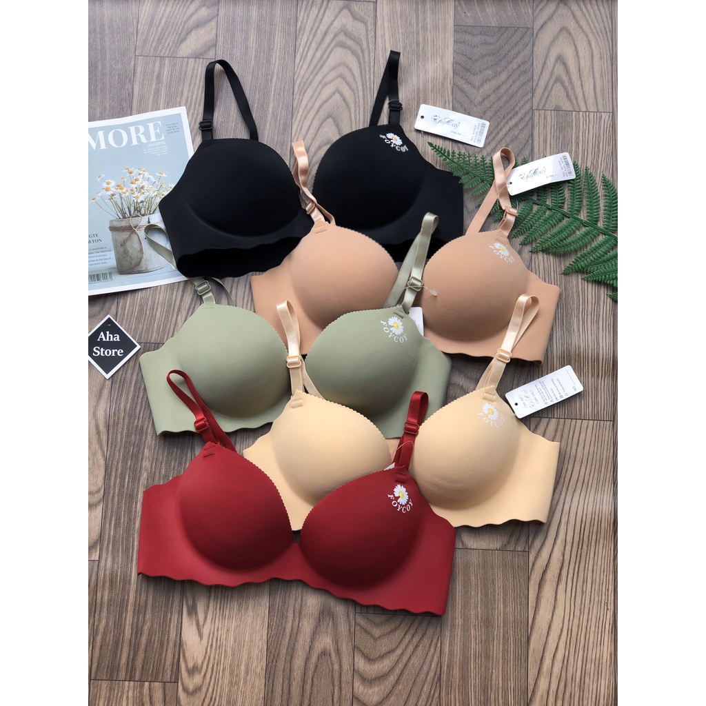 Áo lót nữ su đúc hoa cúc đệm vừa 3 cm nâng ngực bàn tay, chống xệ YiOn Underwear AS03