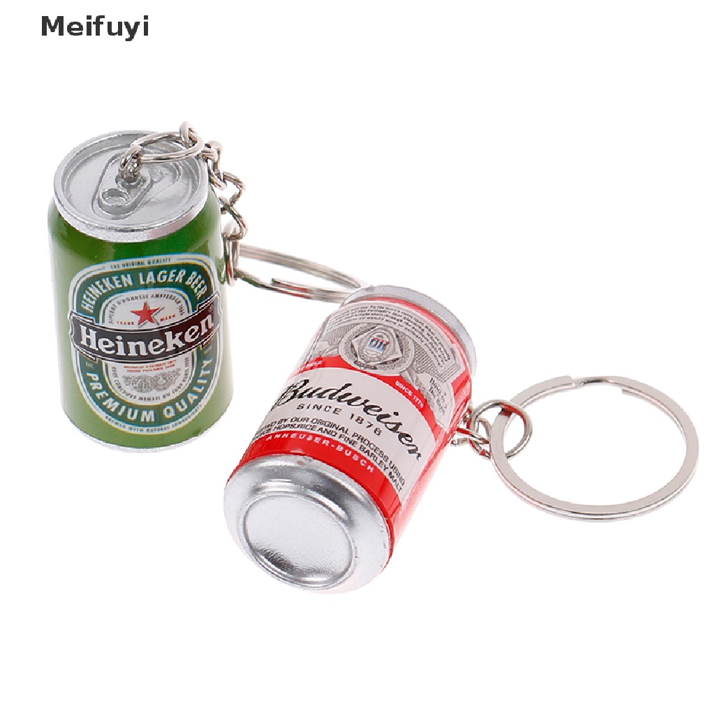 [Meifuyi] Simulation Canned Beer Keychain Beer Can Keyring Couples Cool Backpack Decor COD
