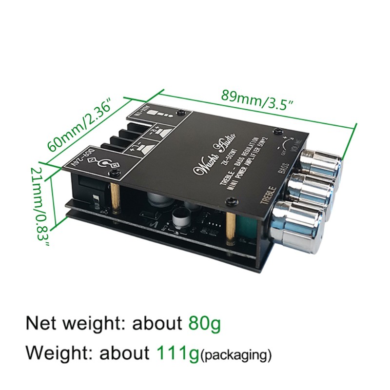 Bảng mạch khuếch đại loa siêu trầm 2*50W 5.0 chất lượng cao