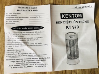ĐÈN BẮT MUỖI VÀ CÔN TRÙNG KENTOM KT970 (TRẮNG)