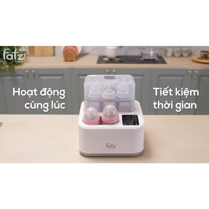 Máy tiệt trùng sấy khô và hâm sữa, kết hợp nấu cháo captain 2 fazt baby
