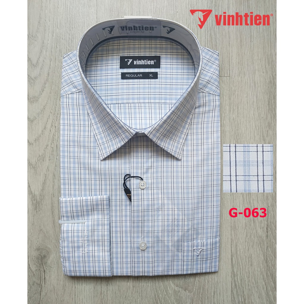 Áo Sơ Mi Dài Tay Dáng Suông Vạt Ngang Vĩnh Tiến Caro AD355 | BigBuy360 - bigbuy360.vn