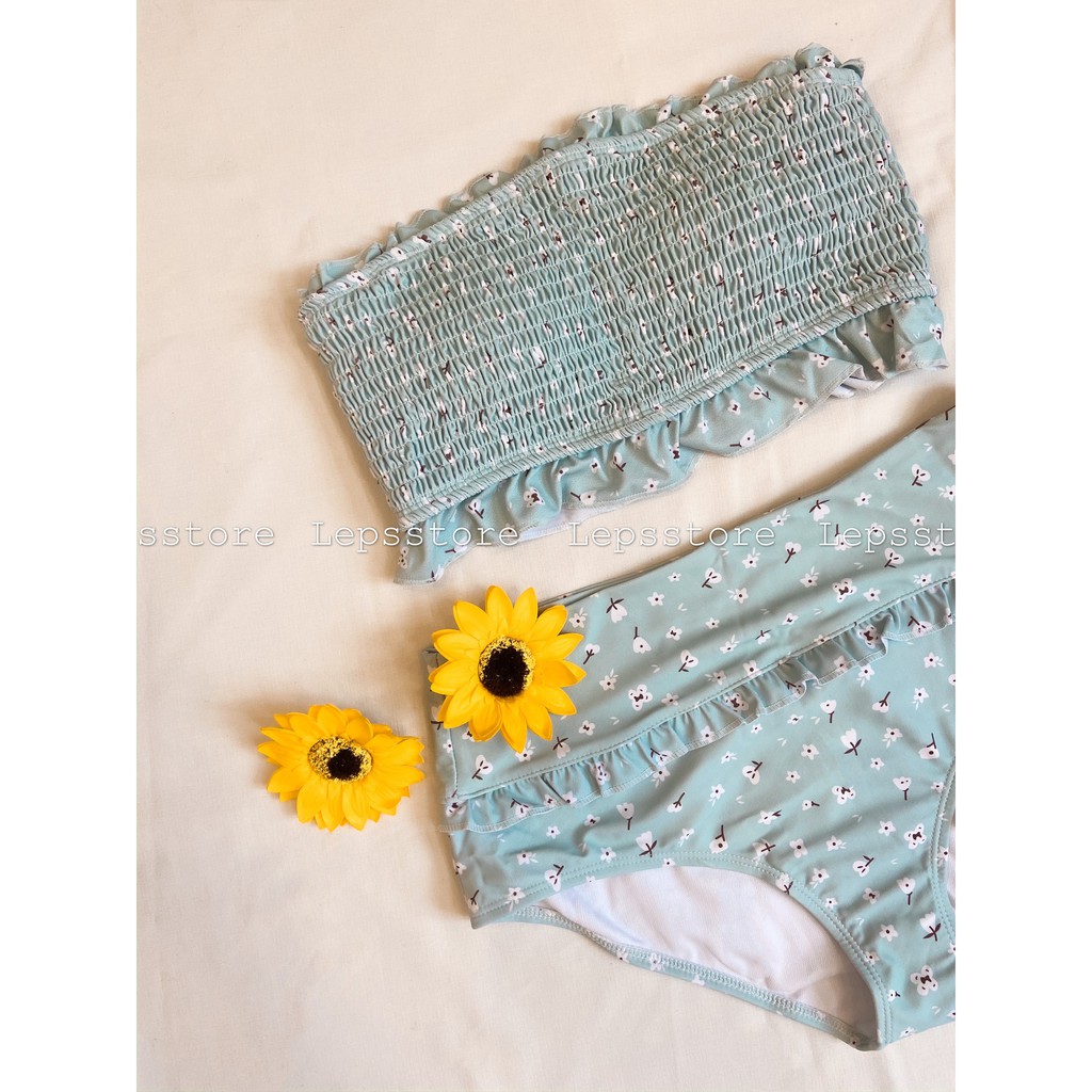 [Ảnh thật] Set bikini hoa nhí vintage | BigBuy360 - bigbuy360.vn