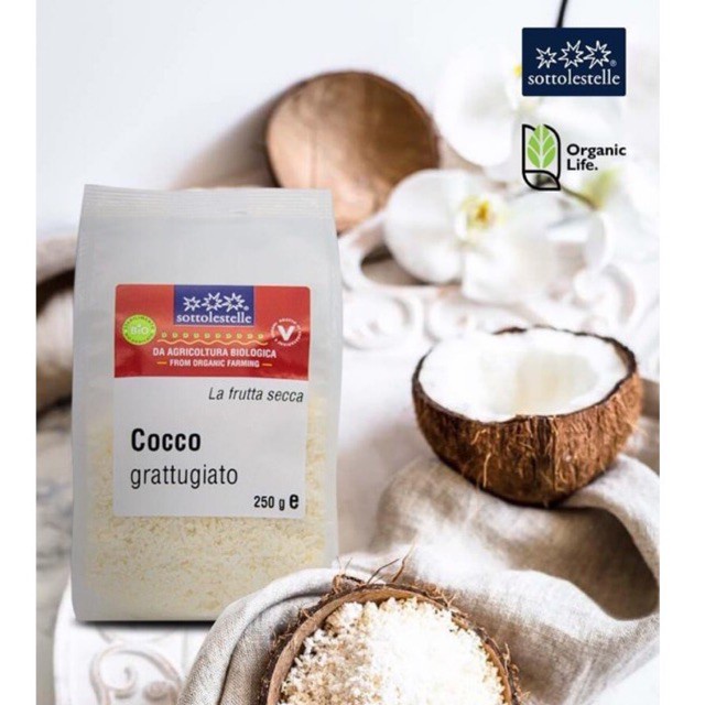 Vụn Dừa Hữu Cơ Sottolestelle Organic Shredded Coconut