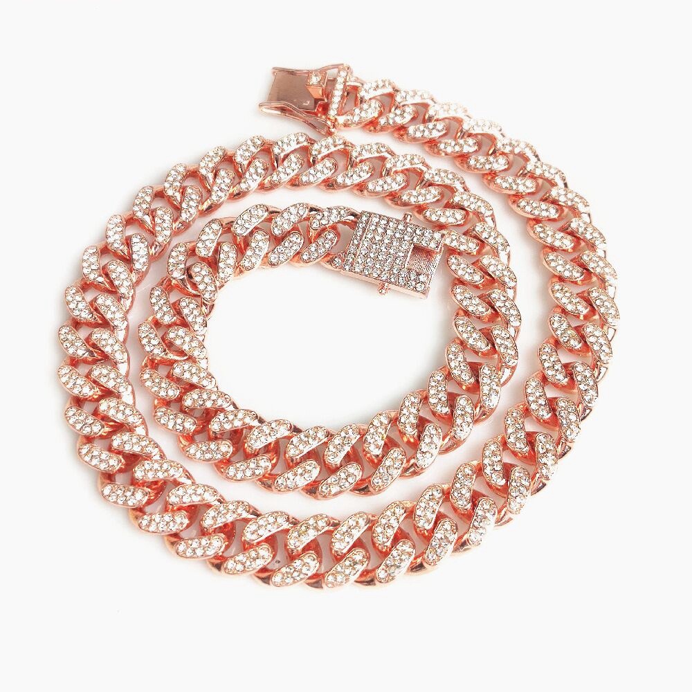 Vòng cổ Kim Loại Mặt Dẹt Phong Cách Hip Hop Thời Trang Cho Nam 16inch