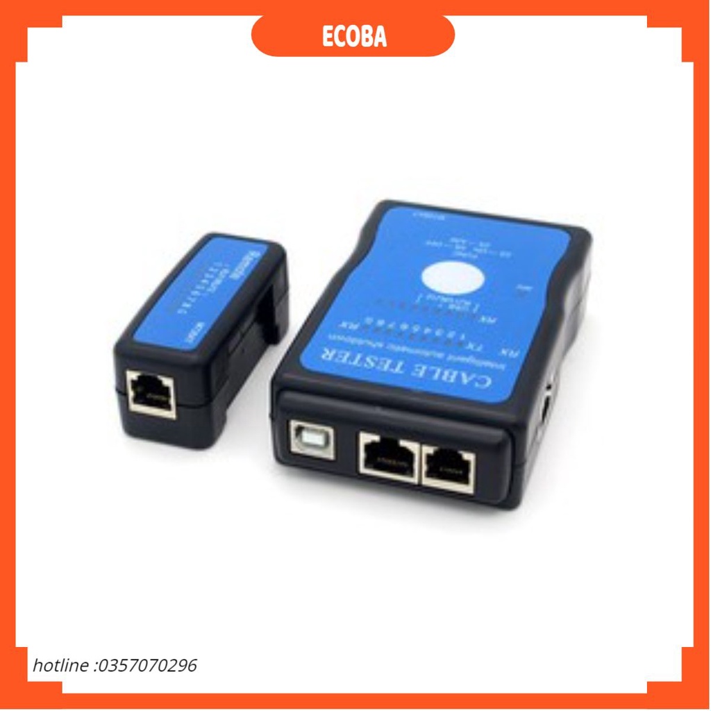 Bộ test mạng đa năng kiểm tra tín hiệu mạng chất lượng cao M 726 AT/SY 168, RJ45 RJ11 SY 468A3 tặng kèm pin 9V ECOBA