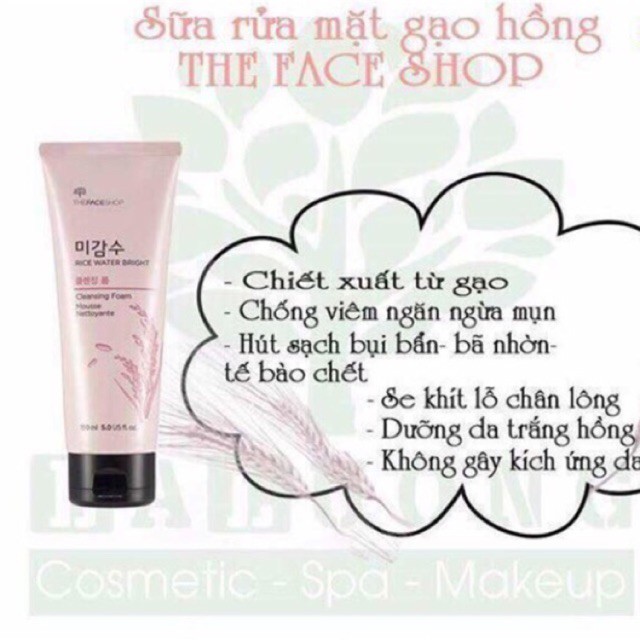 [Chuẩn Auth] - Sữa rửa mặt gạo Rice Water Bright Facial Foaming Cleanser