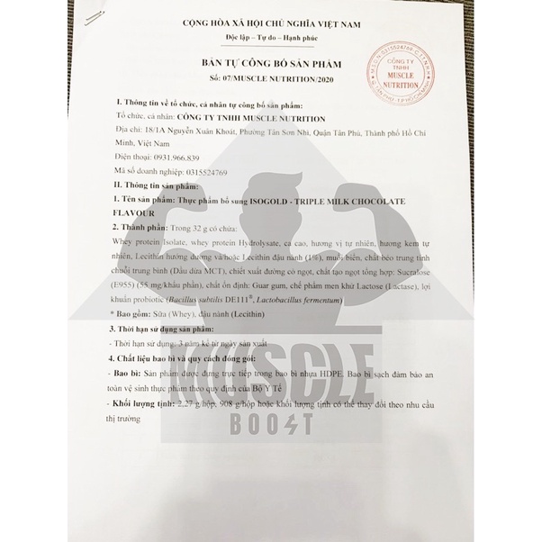 PVL IsoGold 5lbs ISO GOLD Whey 100% Isolate sữa hỗ trợ tăng cơ vị siêu ngon