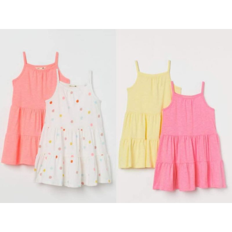Set 2 váy dây HM auth bé gái lớn