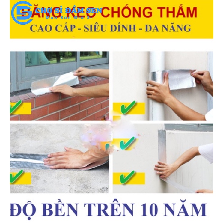 Băng Keo Siêu Dính Đa Năng 5m, Chống Thấm Cho Tường, Trần Nhà, Mái Tôn, Ống Nước G167-KeoChTham