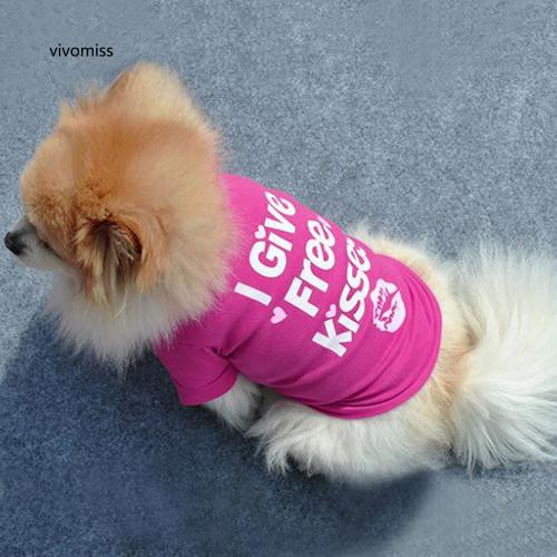 Áo thun ngắn tay họa tiết đôi môi cho thú cưng