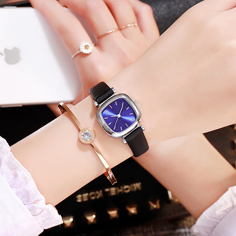 Đồng hồ nữ dây da DZG D016 tuyệt đẹp, mặt vạch xinh xắn, thời trang, mẫu mới nhất | BigBuy360 - bigbuy360.vn