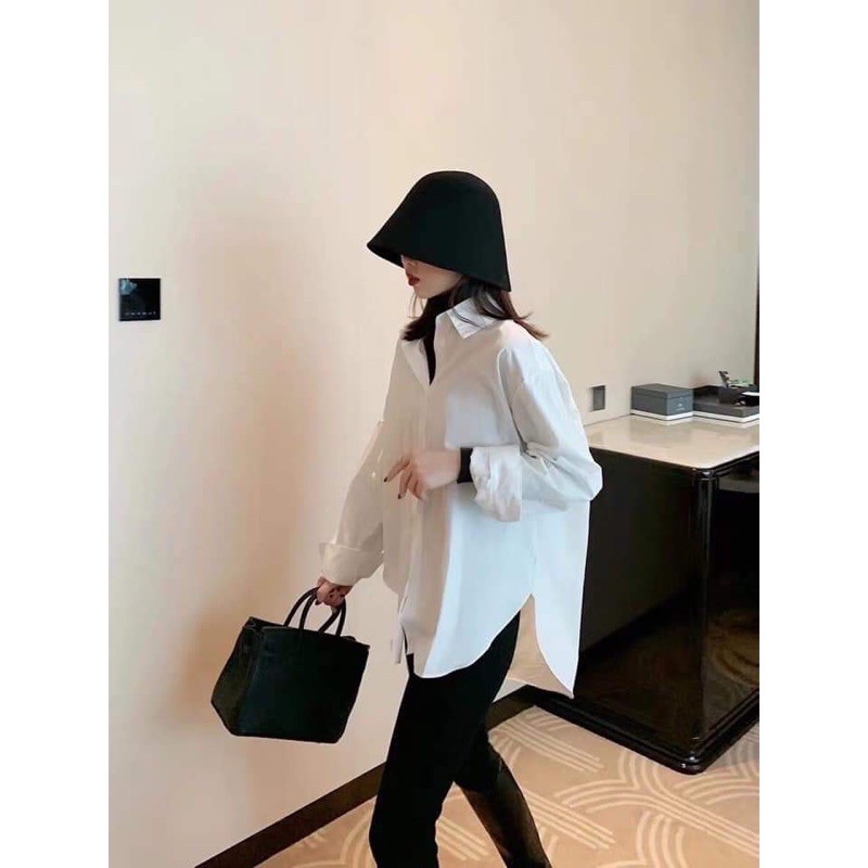 Áo sơ mi dáng rộng trơn ulzzang nhiều màu 0905