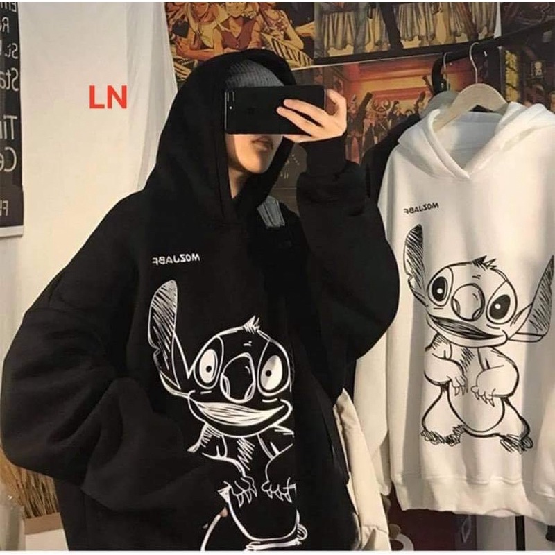 Áo hoodie thỏ trắng 5D LN11