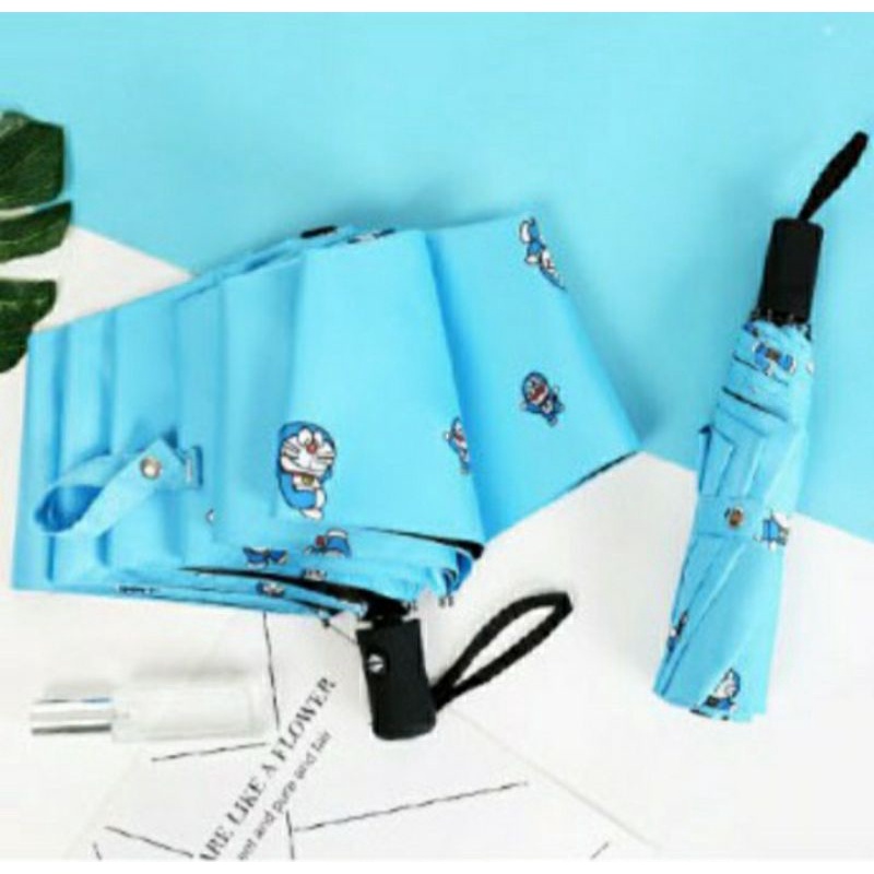 Dù Ô Chống Tia UV Họa Tiết Xanh Doraemon Doraemon