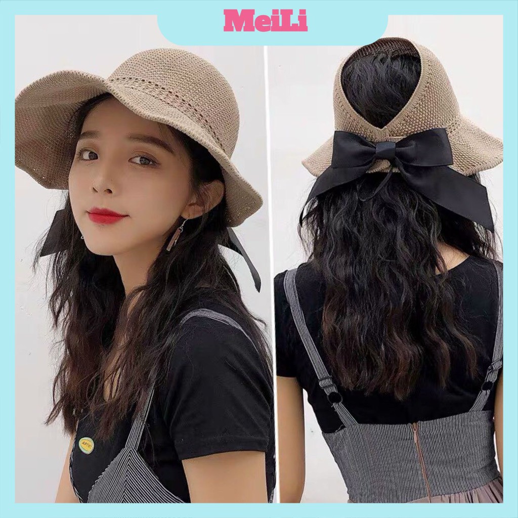 Mũ Cói Rộng Vành Thắt Nơ SIêu Mềm Cao Cấp Hot Nhất Mùa Hè (tuyển sỉ)