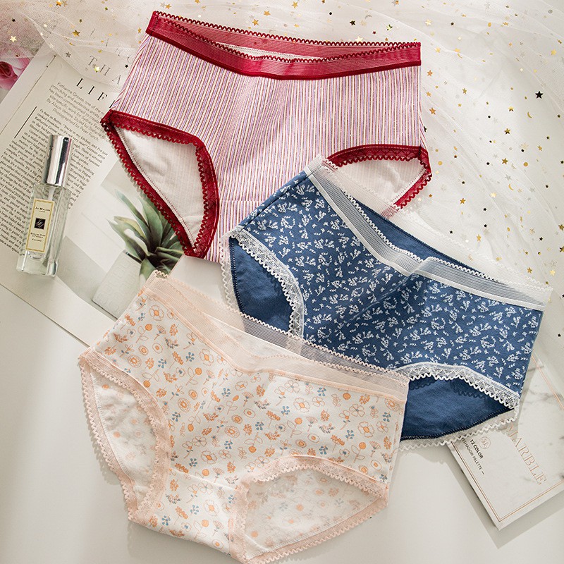 Quần lót nữ cotton cao cấp in hoạ tiết siêu đẹp QL10 | BigBuy360 - bigbuy360.vn