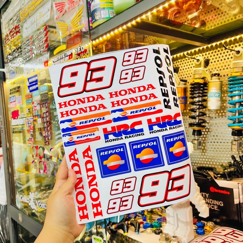 Tem Decal Set Honda 93 ✌