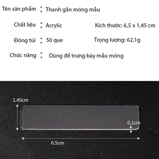 Thanh gắn móng mẫu nail
