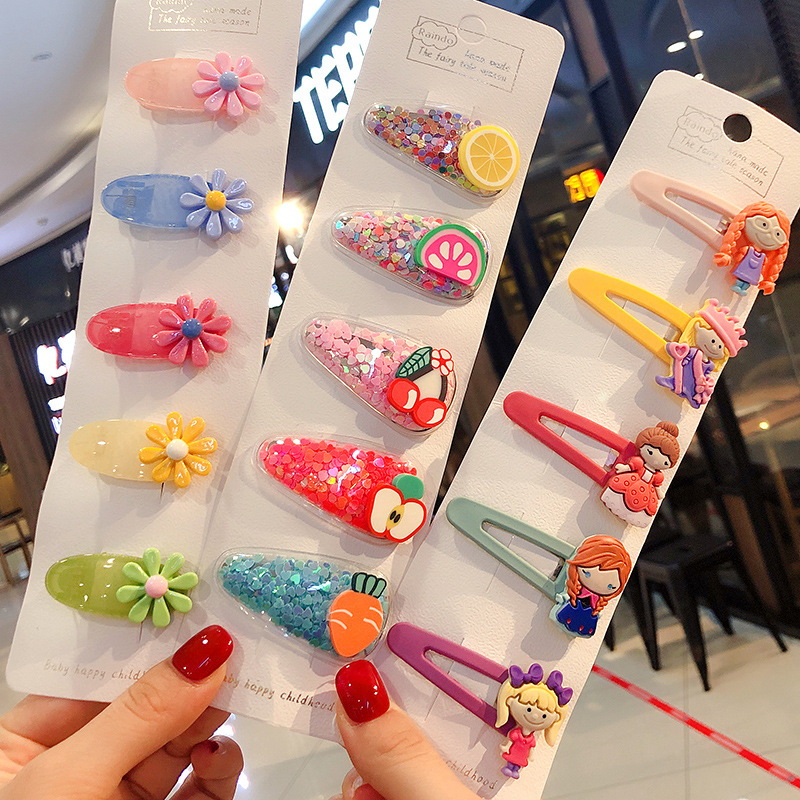 Set 5 Kẹp Tóc Hình Trái Cây Dễ Thương Cho Nữ