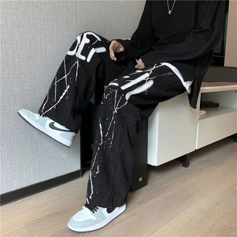 Quần ống suông Nam Kẻ Sọc Thời Trang Hàn Quốc quần jogger thể thao nam