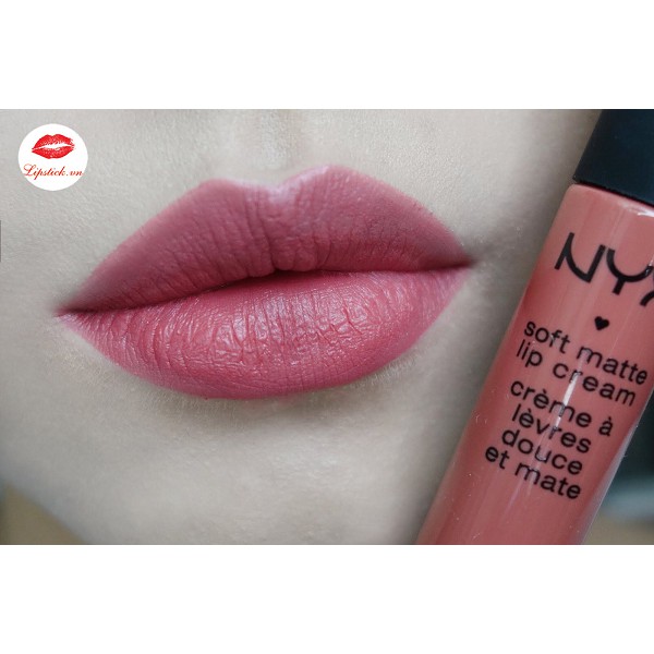 Son kem NYX Soft Matte Lip Cream Cannes màu hồng nude ngọt ngào