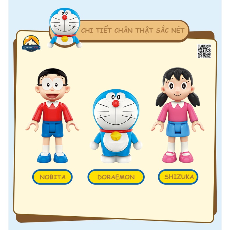 Đồ chơi lắp ráp xếp hình Doraemon cỗ máy thời gian K20401  chính hãng Keeppley