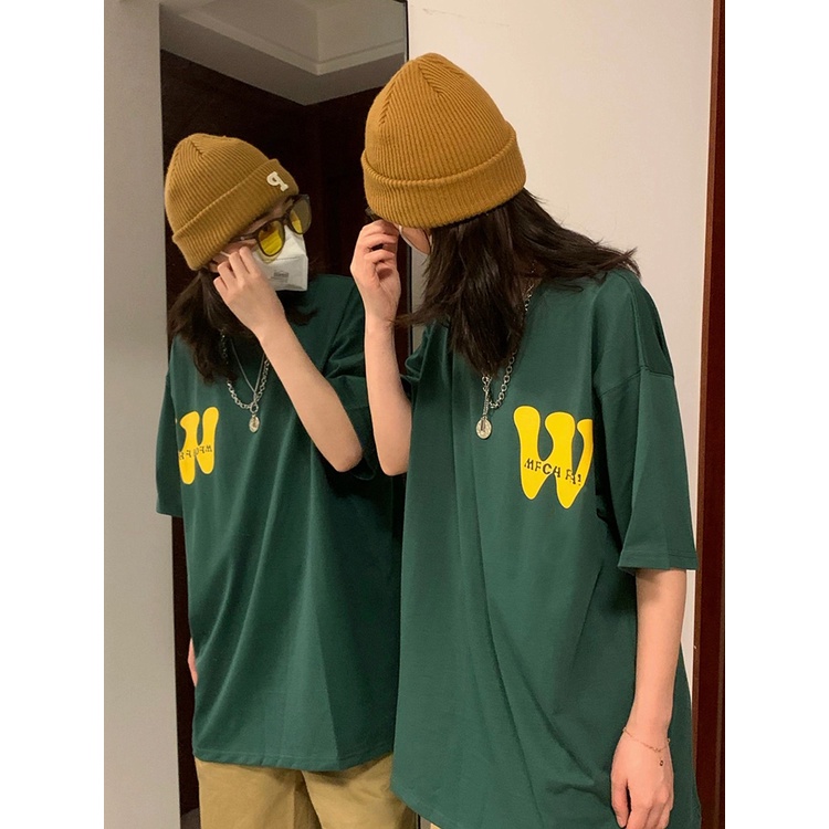 Áo Thun Tay Ngắn Cổ Tròn Form Rộng In Họa Tiết Phong Cách Retro Mùa Hè Mới