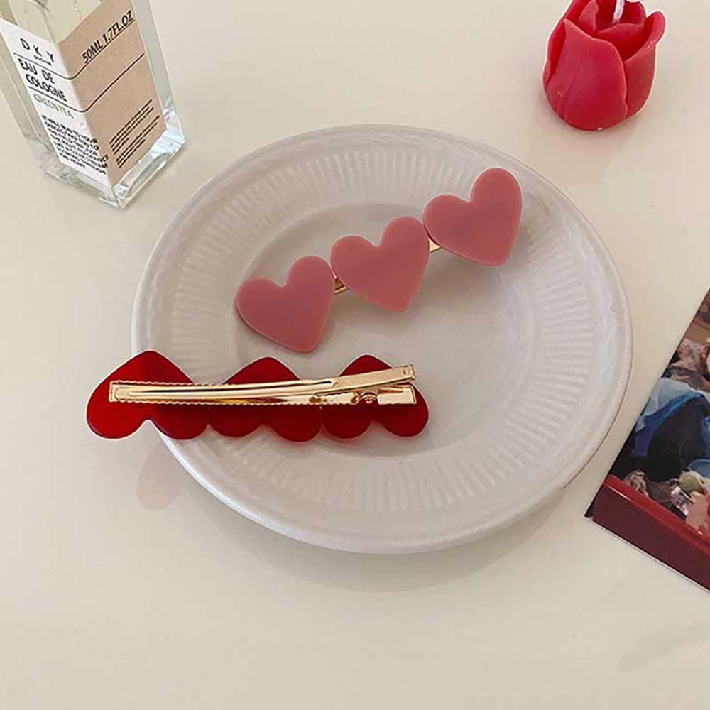 Kẹp Tóc Hình Trái Tim Màu Kẹo Ngọt Thời Trang Hàn Quốc Dành Cho Bạn Nữ WMES15H