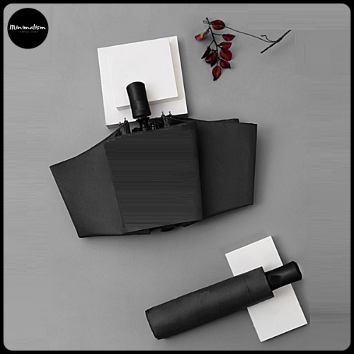 (Clip thực tế) Ô dù màu đen gấp gọn tiện lợi => SP mới giá ưu đãi => Follow shop để nhận mã giảm giá