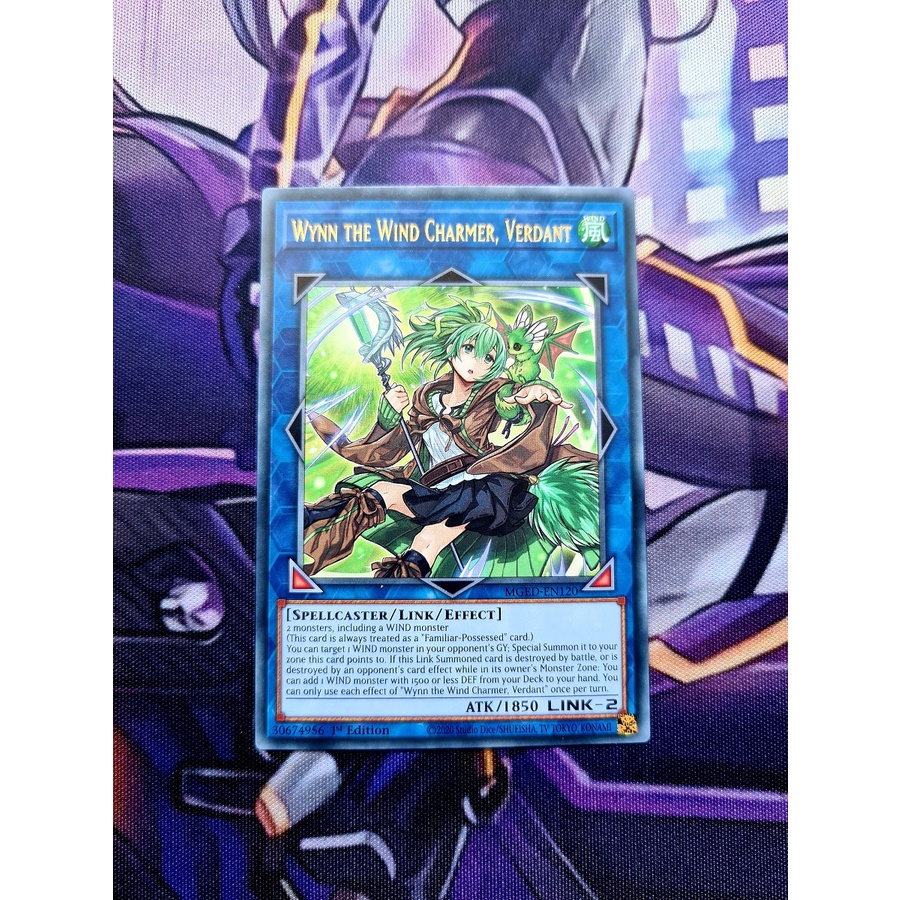 Thẻ Bài Mint90 Yugioh Link Wynn the Wind Charmer, Verdant - Rare