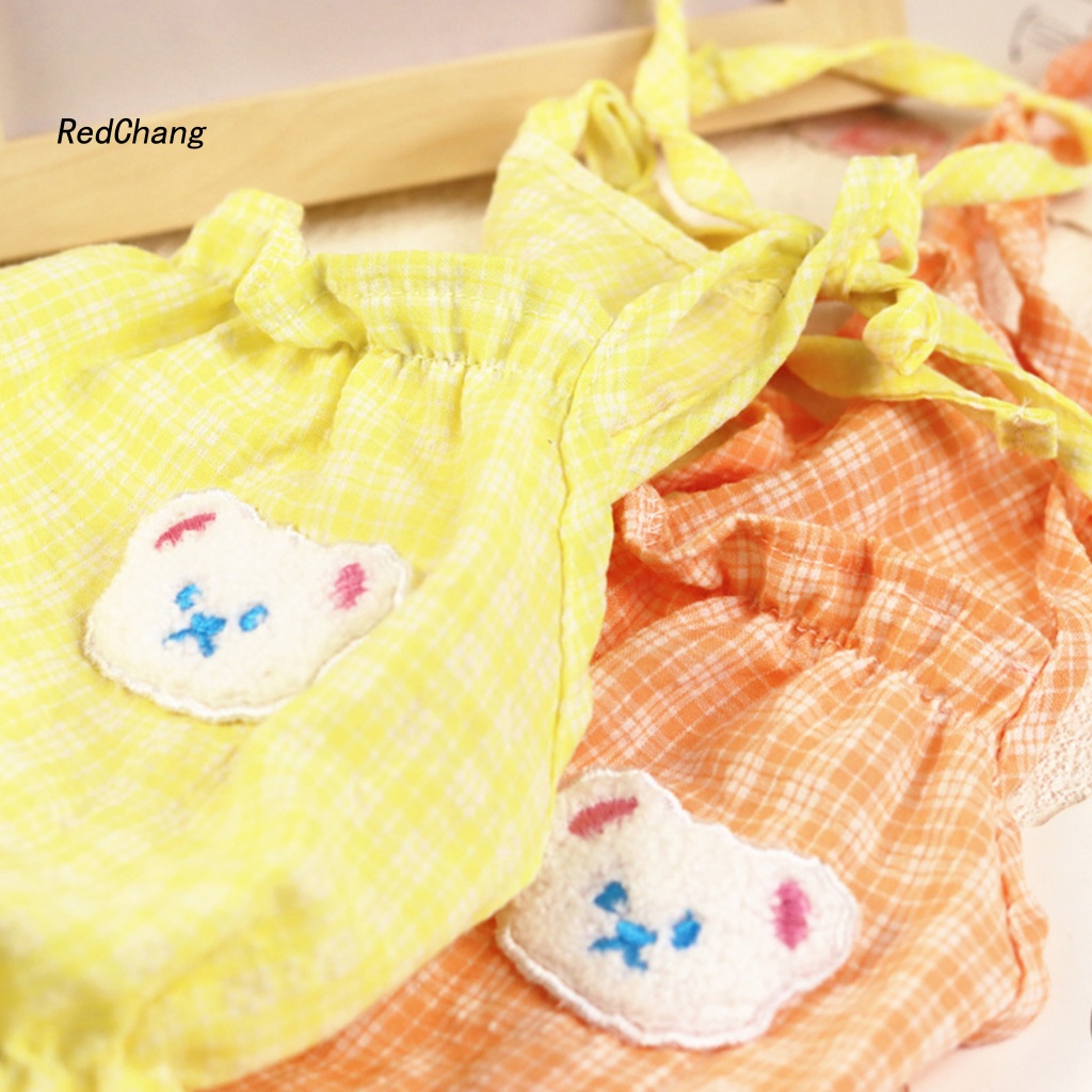 Áo Hai Dây Vải Cotton Thêu Hình Gấu Thoải Mái Dành Cho Cún Cưng Mặc Hàng Ngày