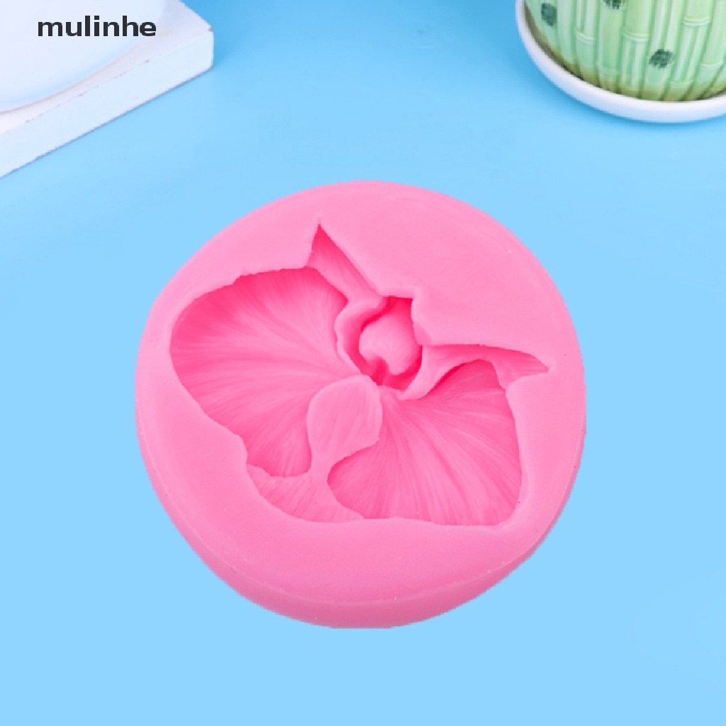Khuôn Silicon Làm Bánh Kẹo Hình Hoa Lan DIY