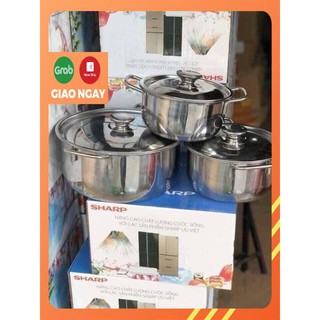 BỘ 3 NỒI INOX SHARP CAO CẤP