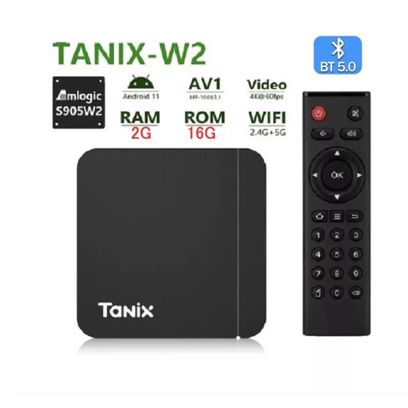 Android TV Box Tanix W2 Wifi Kép - Amlogic S905W2, Android 11, Bluetooth