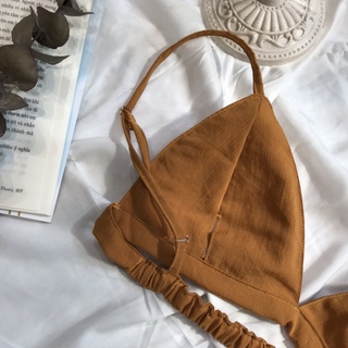 Áo bra Linen hàng thiết kế Handmade