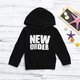 Áo hoodie dài tay in chữ cho bé trai