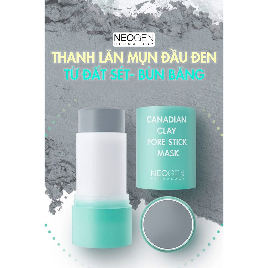 Thanh Lăn Giảm Mụn Đầu Đen Neogen Mặt Nạ Đất Sét Bùn Băng NEOGEN DERMALOGY CANADIAN CLAY PORE STICK 28G