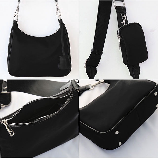 Túi xách bằng chất liệu nylon màu đen phong cách thời trang Hàn Quốc | BigBuy360 - bigbuy360.vn