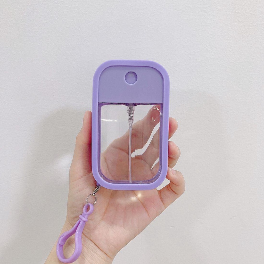 Bình Xịt Đựng Nước Hoa Bằng Silicon Trong Suốt Kèm Móc Treo Tiện Dụng