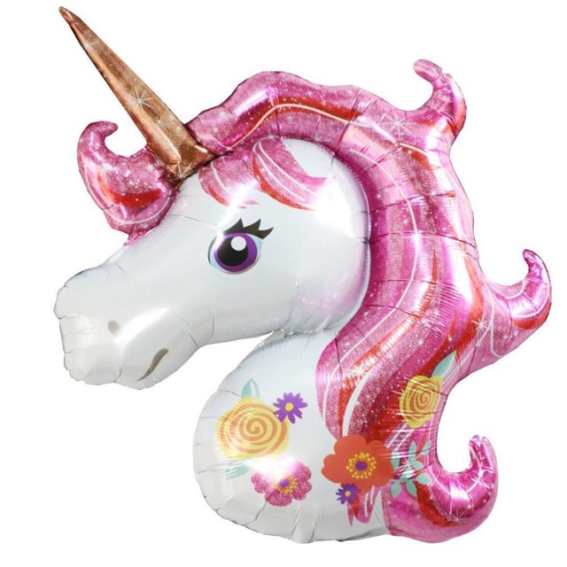 BÓNG NHÔM HÌNH NGỰA UNICORN ( cỡ lớn 80cm)