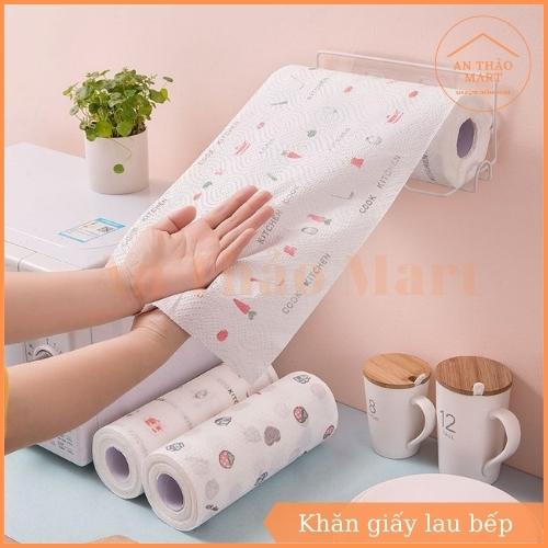 Cuộn Giấy Lau Bếp Đa Năng, Khăn Giấy Trắng Có Thể Giặt Được