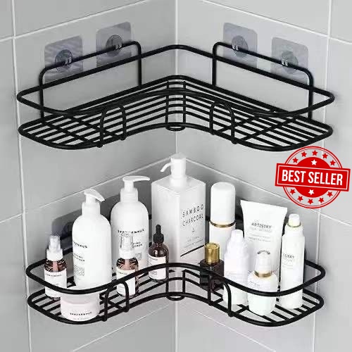 Kệ Góc Dán Tường Nhà Tắm Siêu Dính, Kệ Treo Tường Để Đồ Siêu Chắc ( Tặng Kèm Miếng Dán )