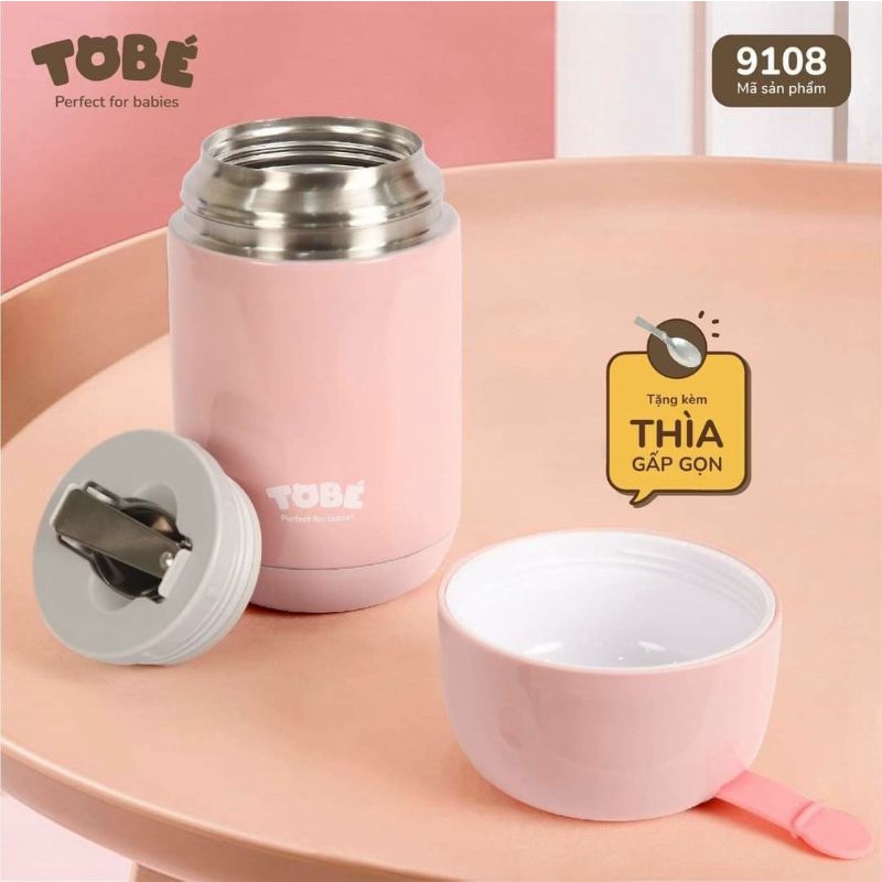 Bình ủ cháo giữ nhiệt Tobe cho bé 900ml