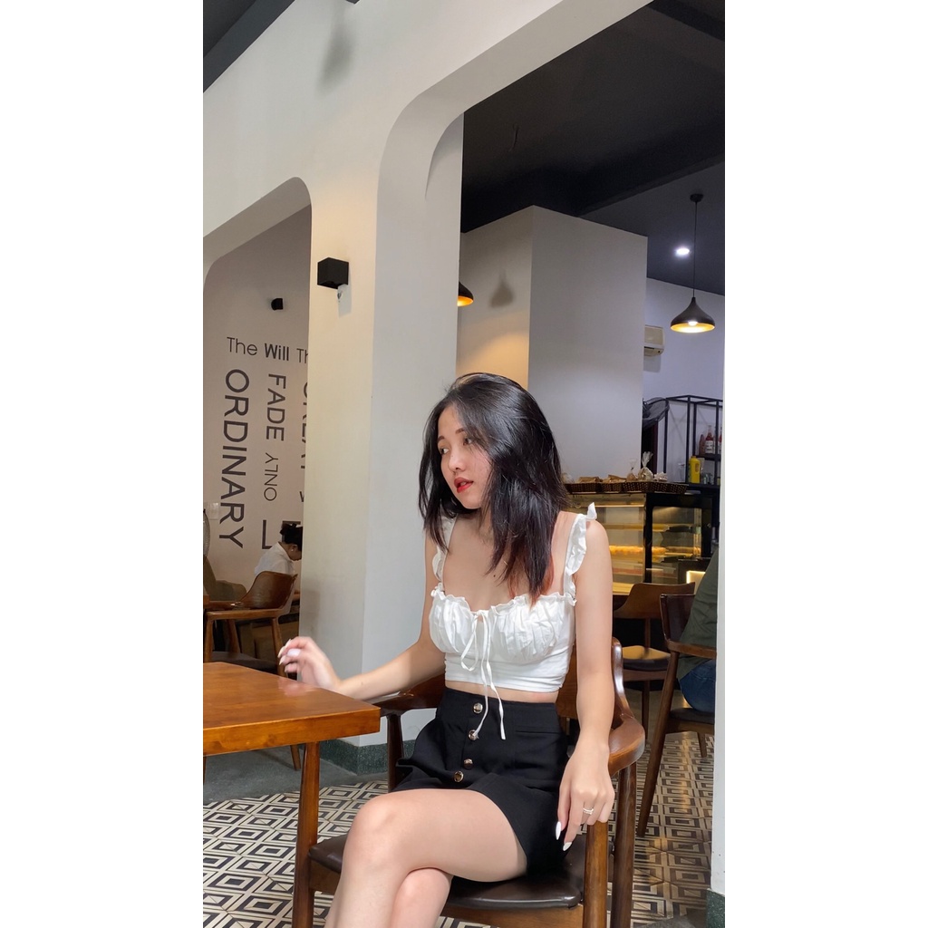 Quần Đùi Nữ Cạp Cao 4 Khuy Dọc Lưng Cao Vải Hàn Cao Cấp Quần Shorts Nữ mã 09