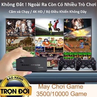 Máy Chơi Game Stick 4K 4 Nút HDMI Không Dây Hơn 3500 -10000 Trò Chơi Cổ Điển PS1/ATARI/MAME/SFC/FC/GBA/GB/GBC/MD