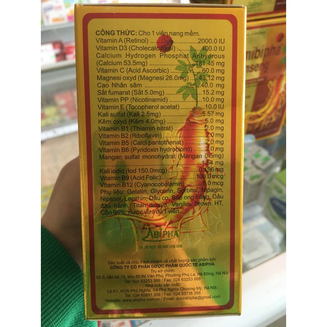 Homibipha ginseng bồi bổ cơ thể, người kén ăn, ăn k ngon, lao lực mất ngủ, bổ sung vitamin và khoáng chất