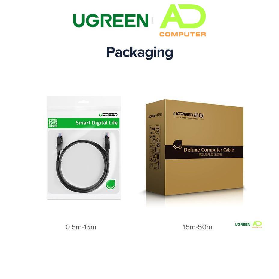 Dây mạng bấm sẵn 2 đầu Cat6 UTP Patch Cords UGREEN NW102 - Hàng phân phối chính hãng - Bảo hành 18 tháng