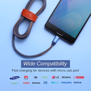 Cáp Sạc Nhanh Micro USB Bện Jean Cao Cấp UGREEN US246