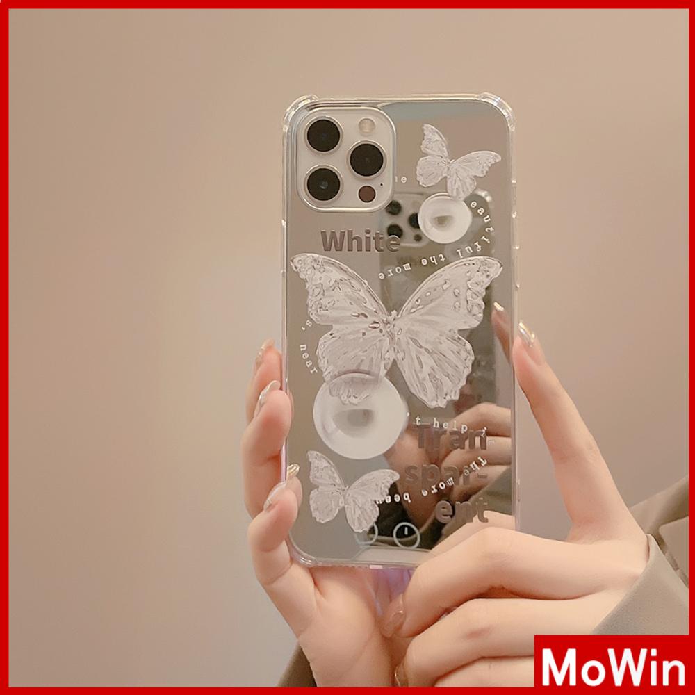 Ốp điện thoại mặt gương HD acrylic hình bướm chống sốc thích hợp cho iPhone 11 13 Pro Max 12 Pro Max iPhone 7+ xr